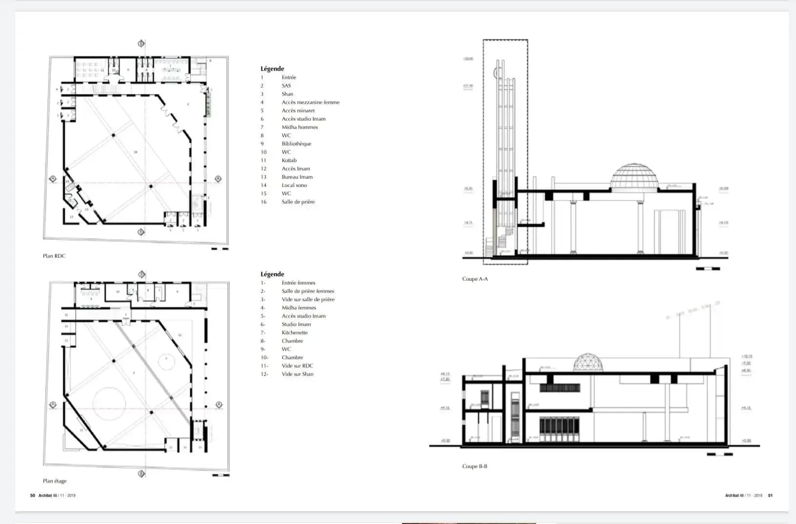 El-Bochra Mosque, drawing 1