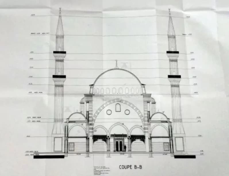 Grand Eyyub Sultan Mosque (Strasbourg), drawing 1