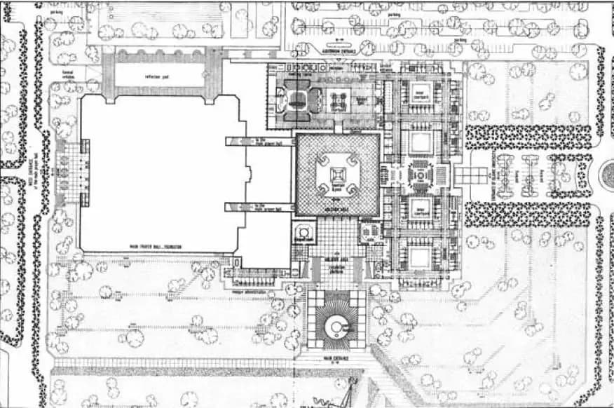 King Faisal Mosque, drawing 2