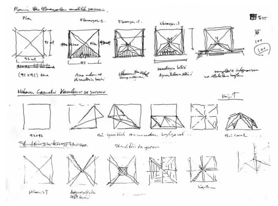 King Faisal Mosque, drawing 5