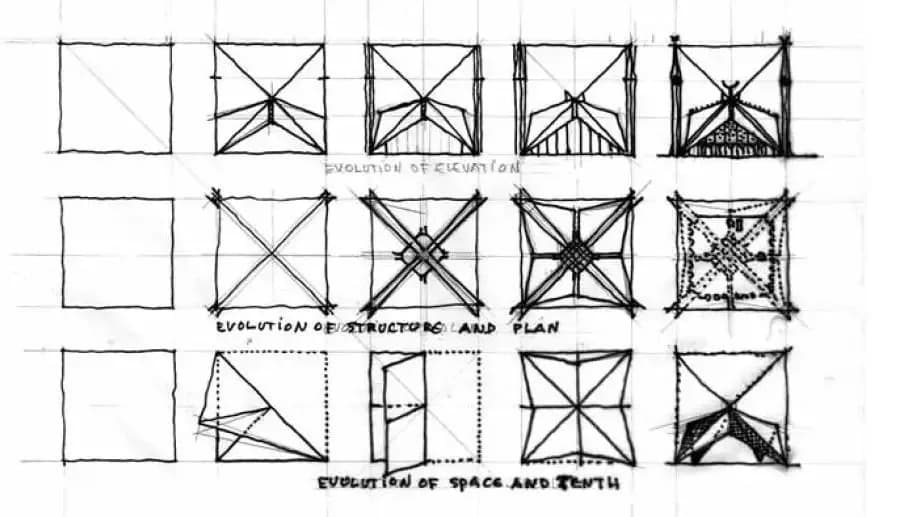 King Faisal Mosque, drawing 6