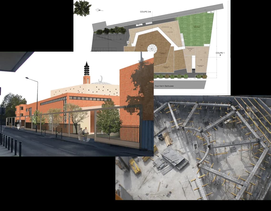 Grand Mosque of Imam Malik (Grand Mosque of Saint-Denis), drawing 9