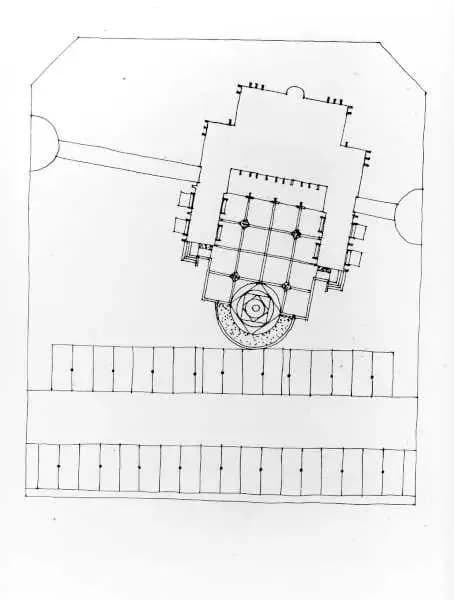 Green Masjid (Mosque for Bey Mia), drawing 5