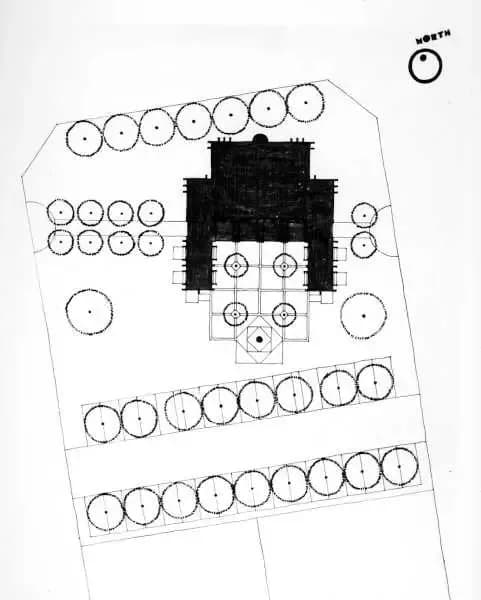 Green Masjid (Mosque for Bey Mia), drawing 6