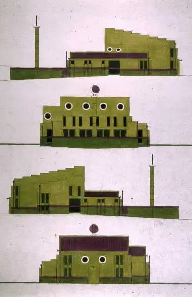 Green Masjid (Mosque for Bey Mia), drawing 8