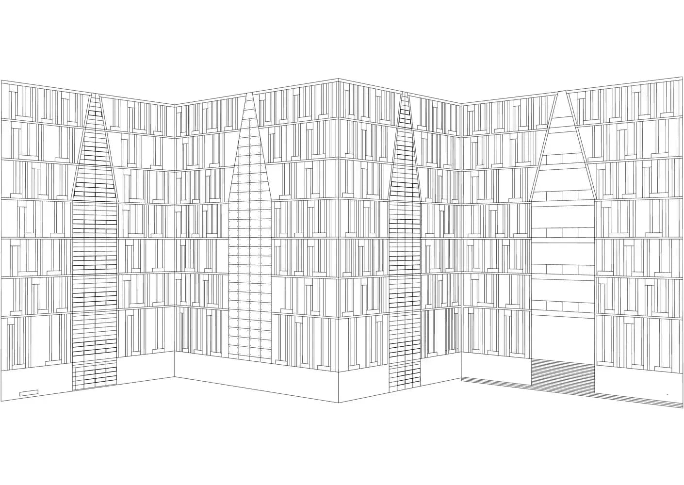 Gulshan Society Mosque, drawing 2