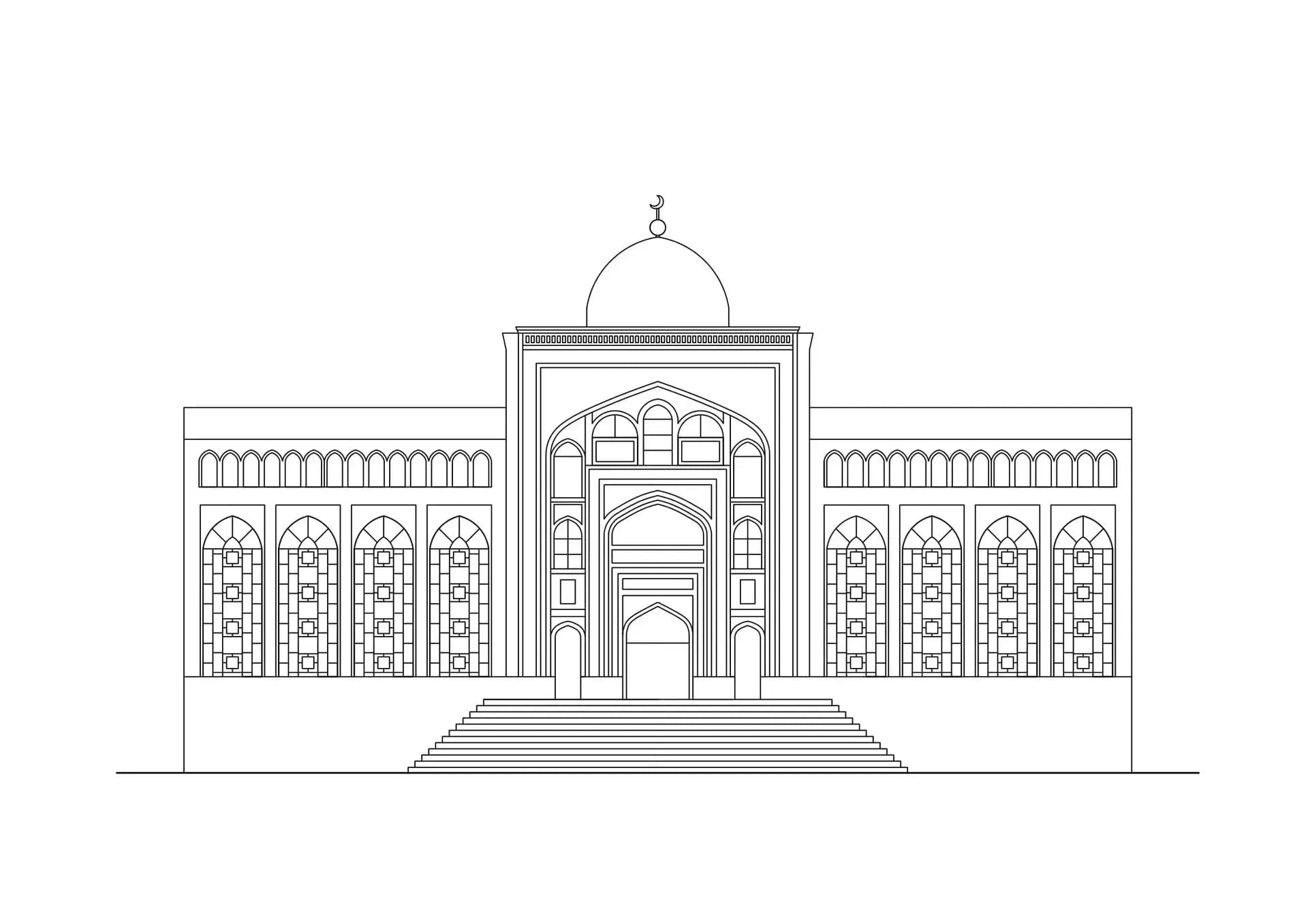 Haji Yaqub Mosque, drawing 1