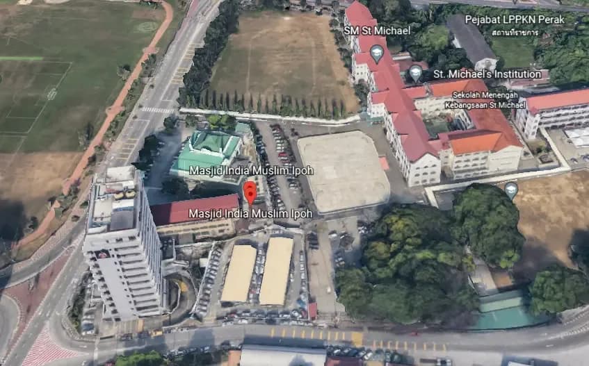 India Muslim Ipoh Mosque (Town Padang Mosque), drawing 1