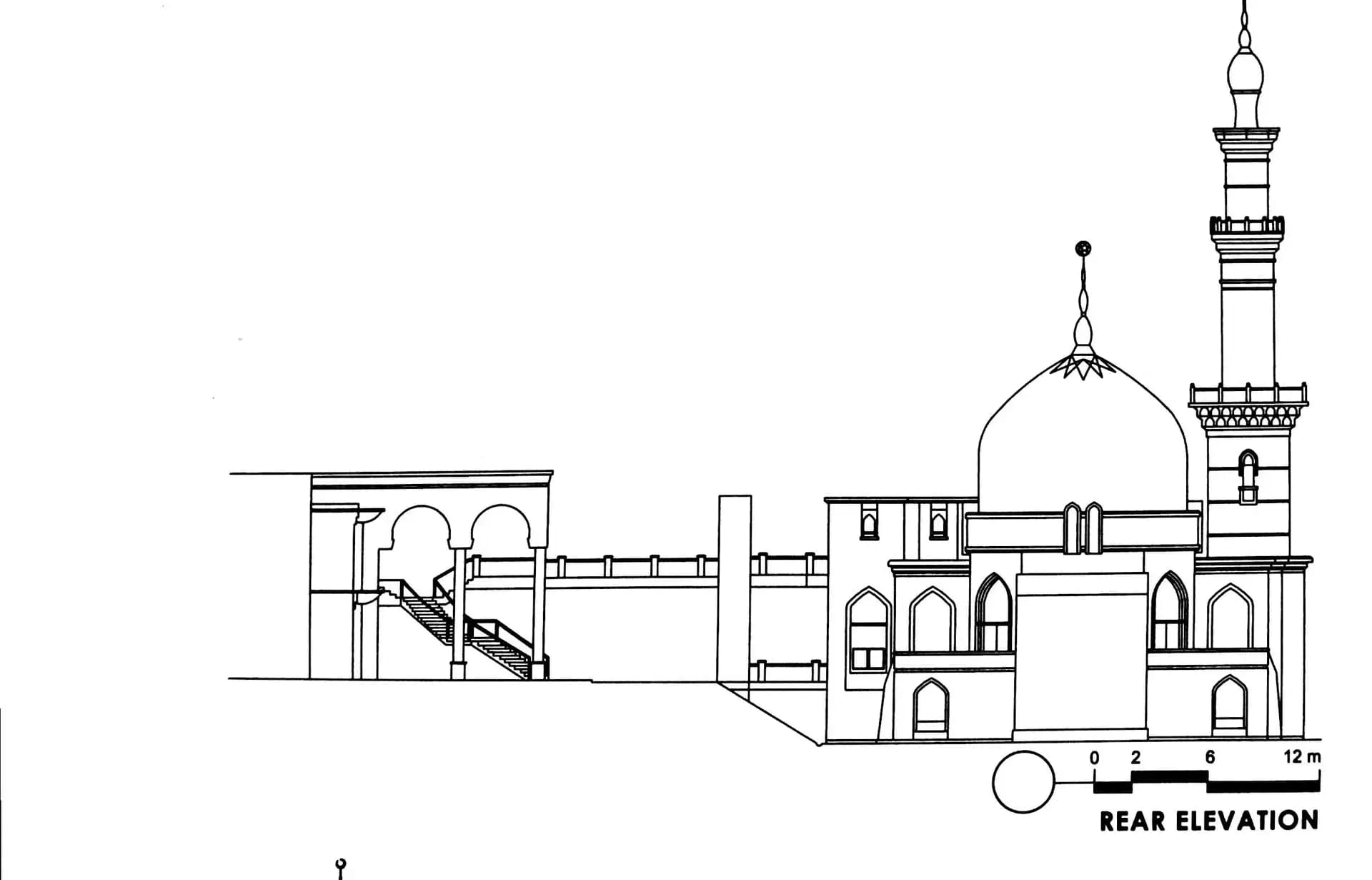 Istana Diraja Mosque (Istana Alam Shah Mosque), drawing 3