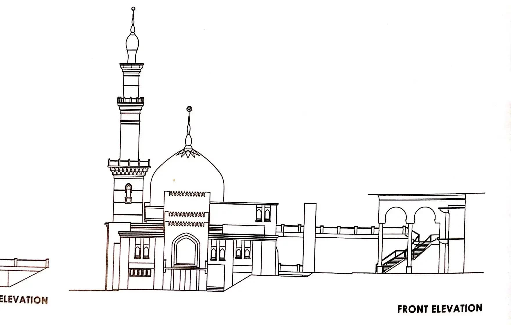 Istana Diraja Mosque (Istana Alam Shah Mosque), drawing 6