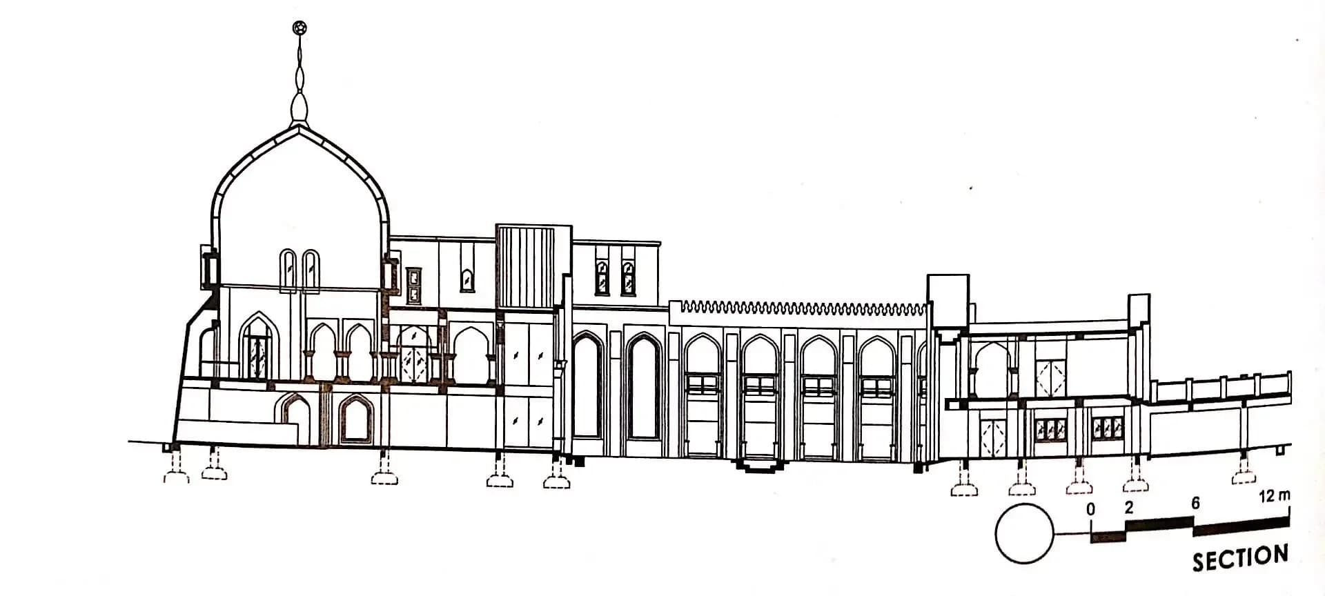 Istana Diraja Mosque (Istana Alam Shah Mosque), drawing 7