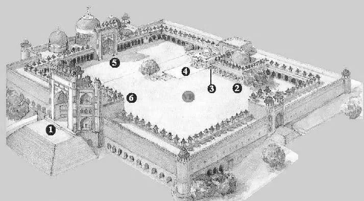 Jama Mosque Of Delhi, drawing 1