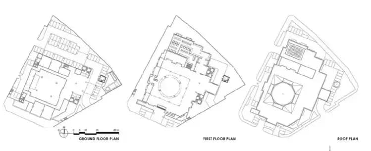 Jamek Sultan Abdul Aziz Mosque, drawing 2