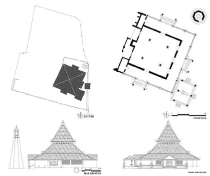 Kampung Hulu Mosque, drawing 1