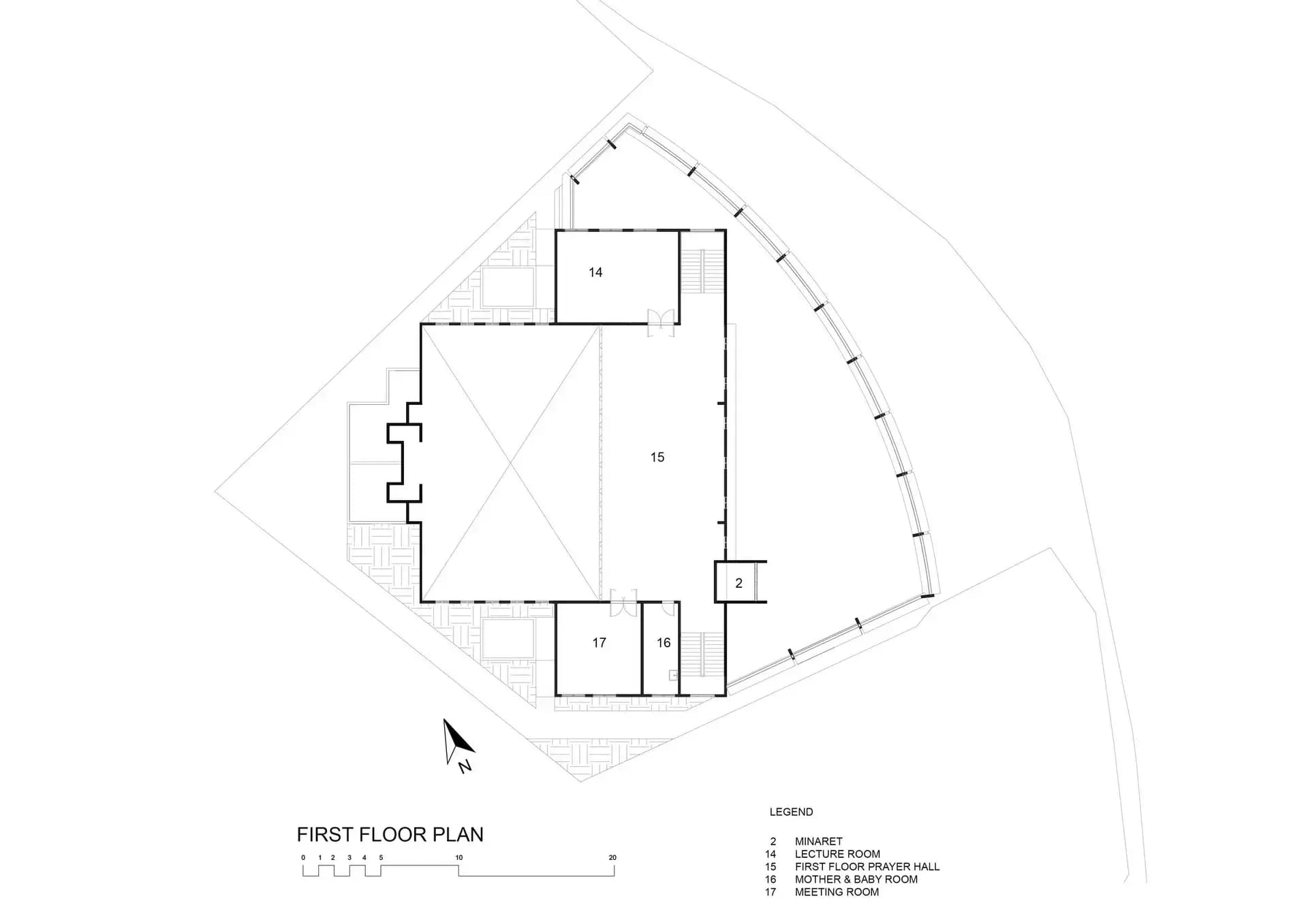 Karwa Mosque, drawing 1