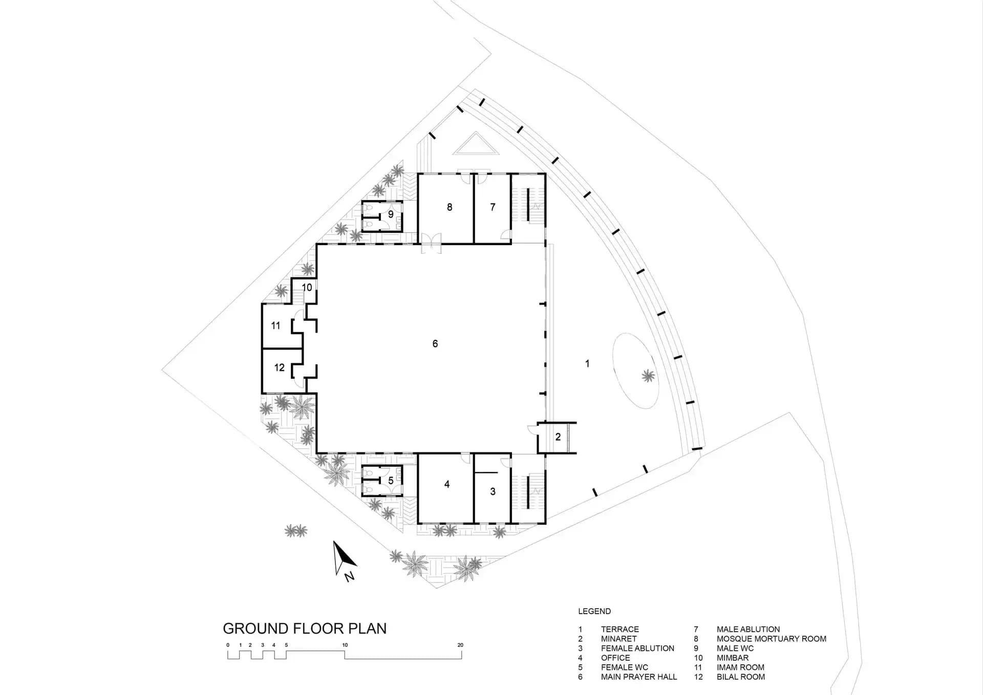 Karwa Mosque, drawing 3