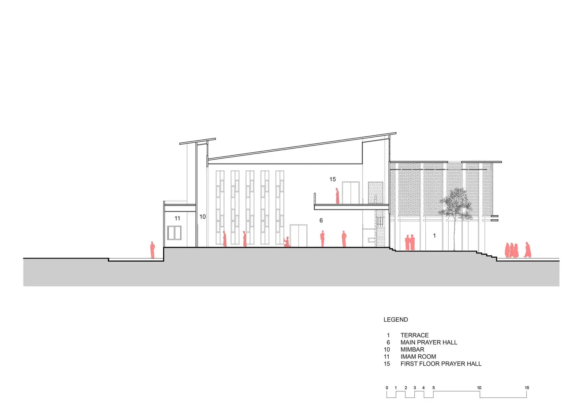 Karwa Mosque, drawing 4