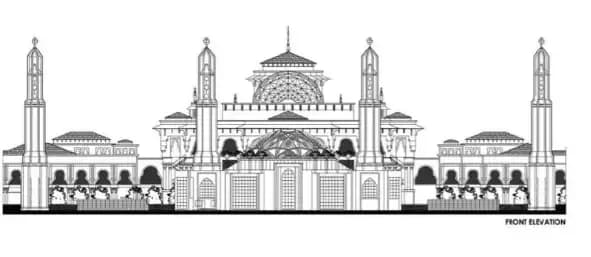Kota Iskandar Mosque, drawing 1