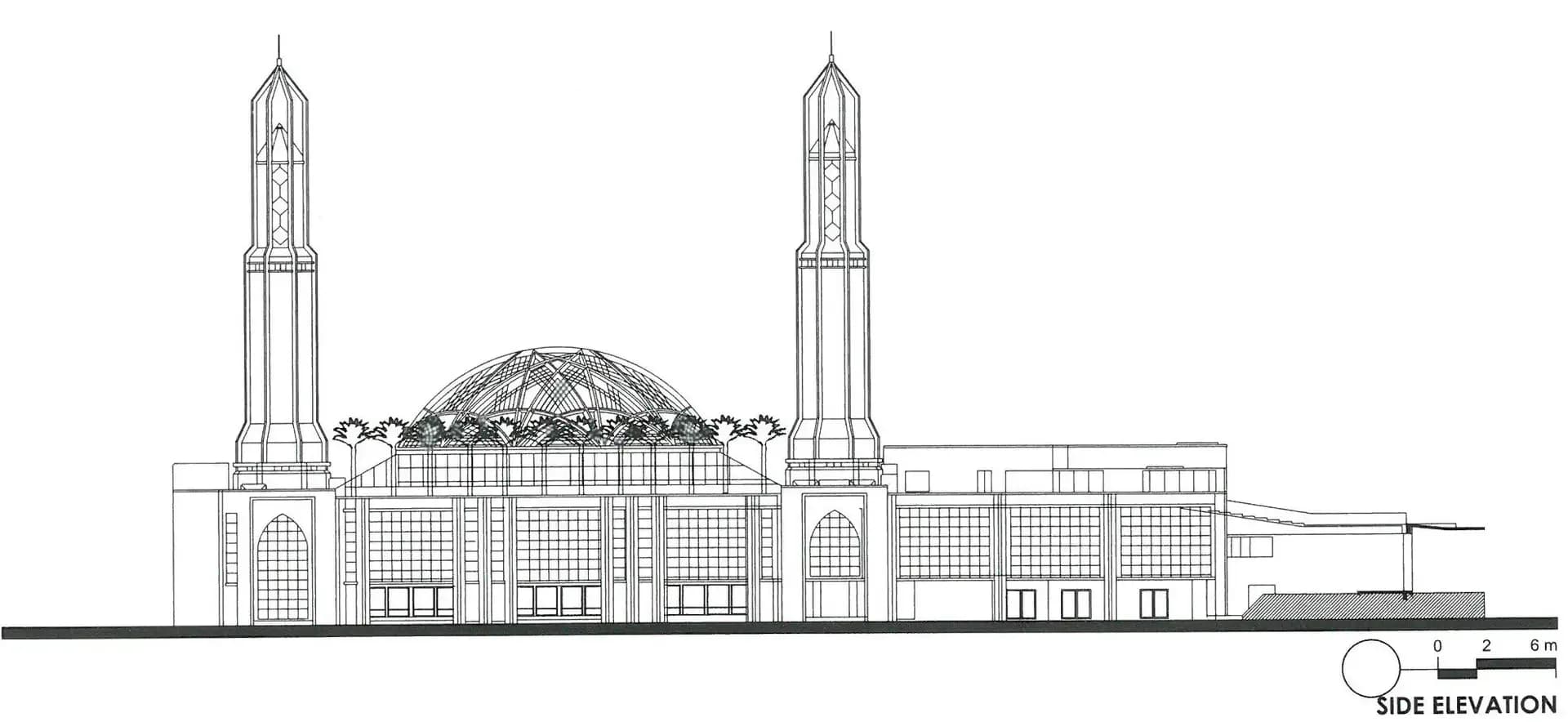 Kota Iskandar Mosque, drawing 3