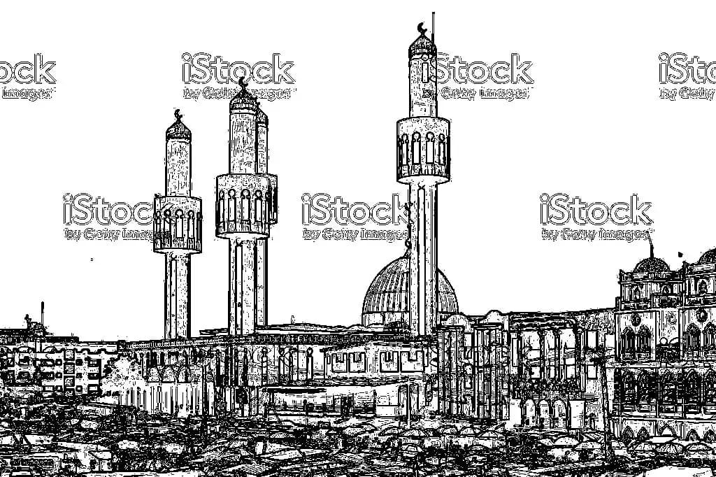 Lagos Central Mosque, drawing 1