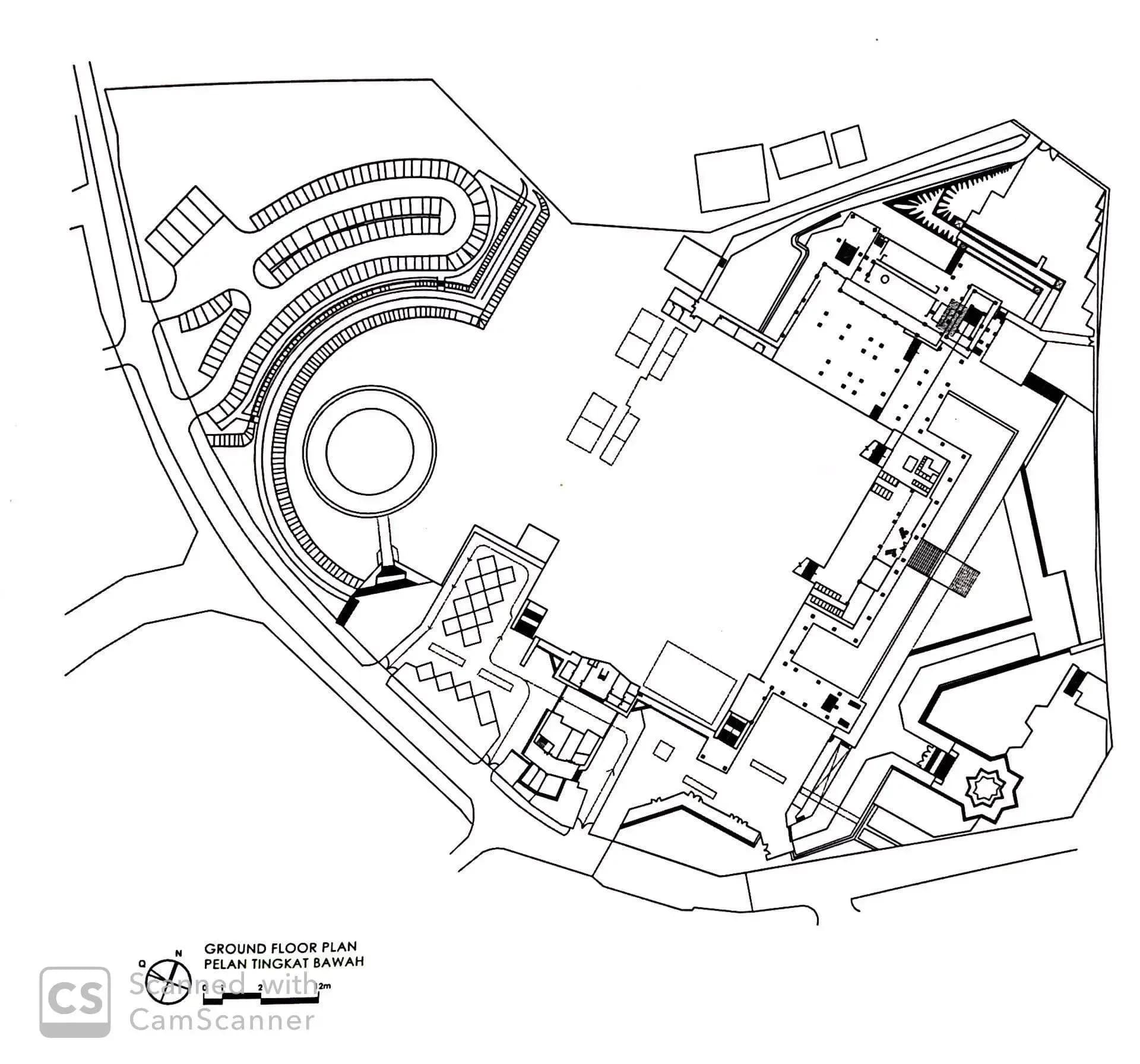 National Mosque of Malaysia (Masjid Negara), drawing 2