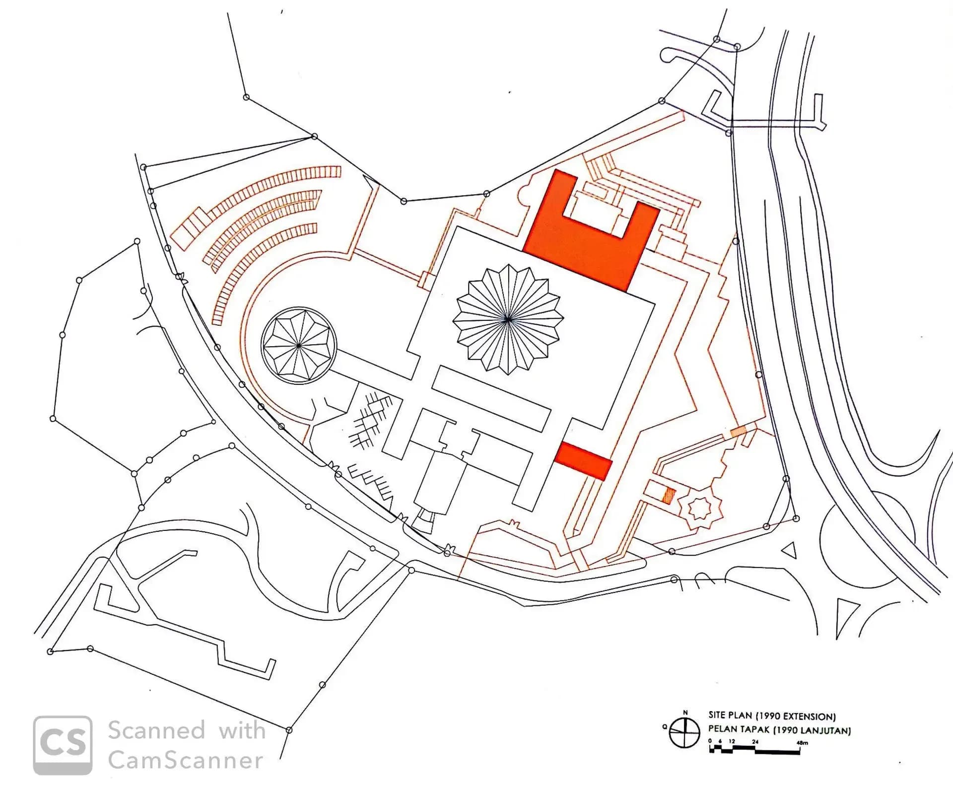 National Mosque of Malaysia (Masjid Negara), drawing 4