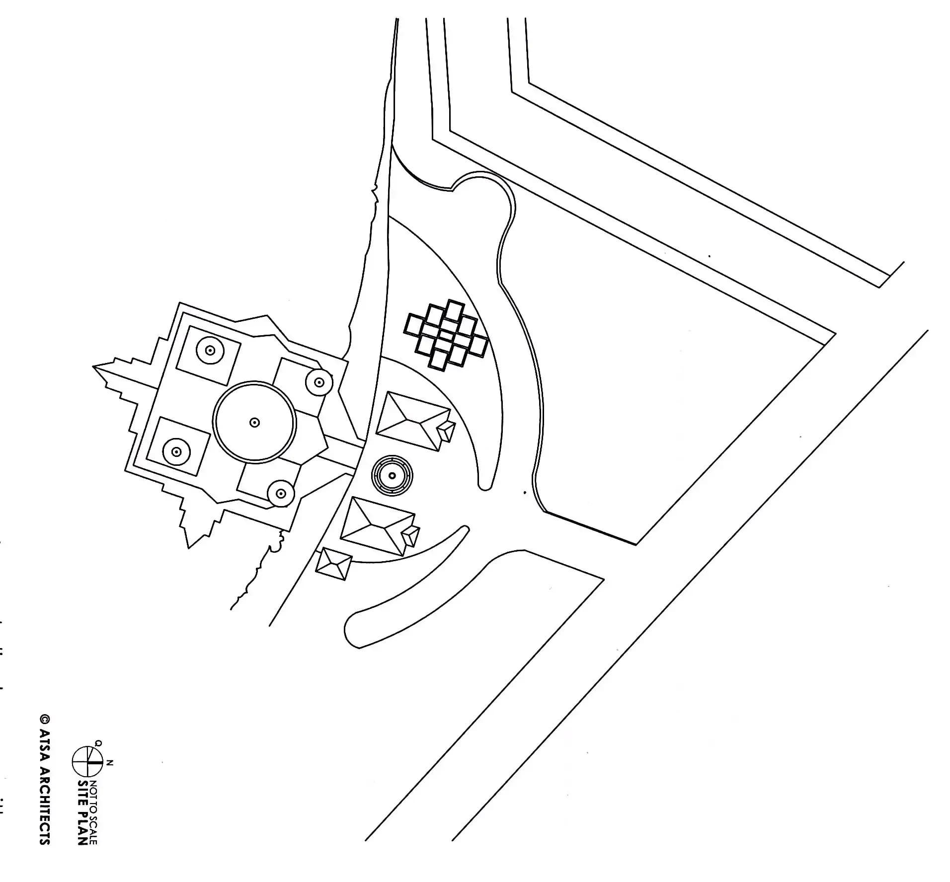 Melaka Straits Mosque, drawing 1