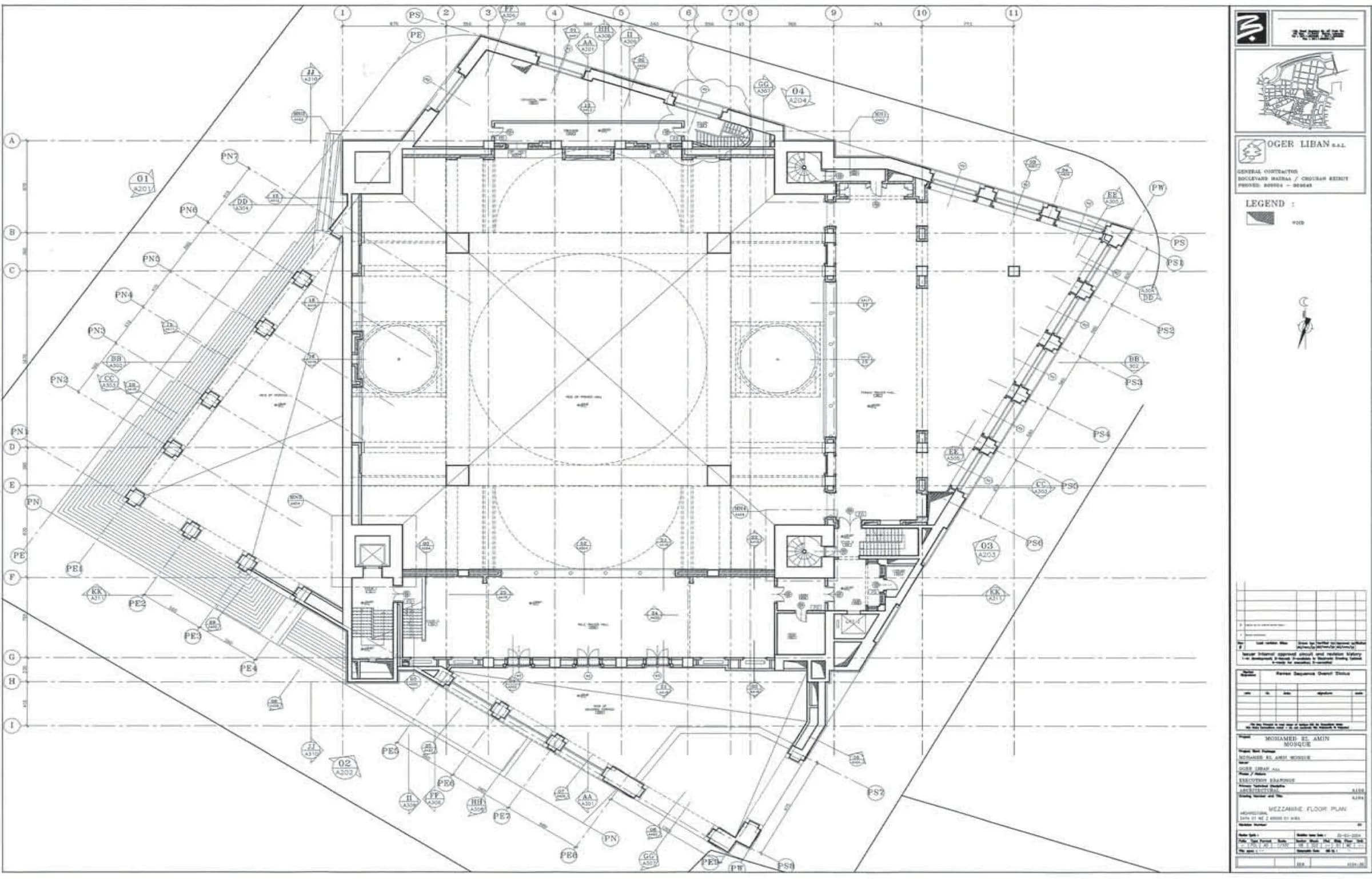 Mohammad Al-Amin Mosque (Blue Mosque), drawing 9