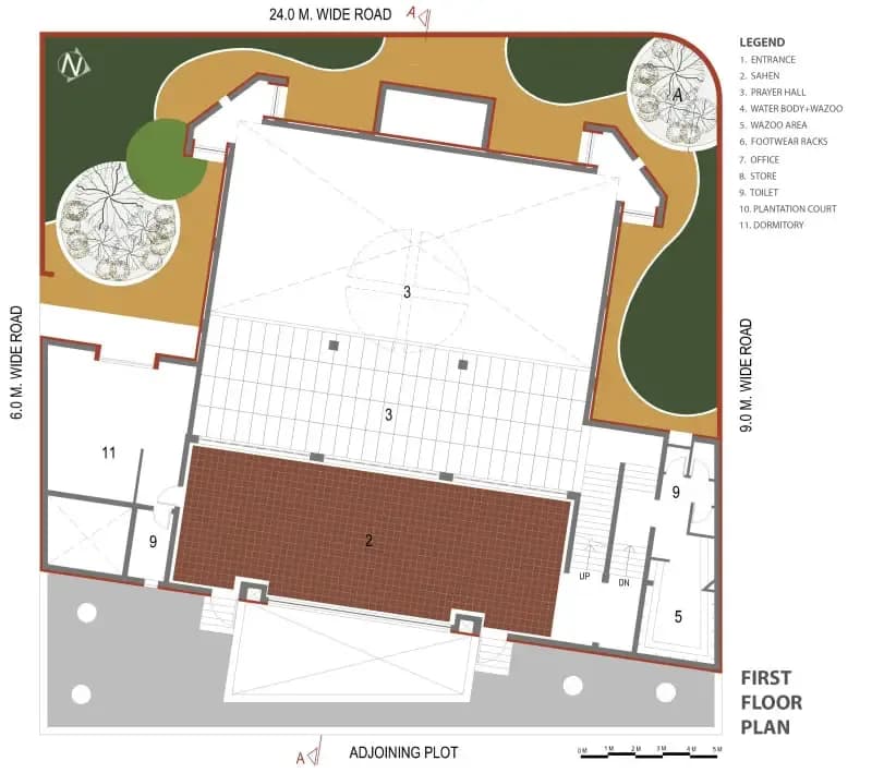 E-Haji-Abdur-Rauf Mosque, drawing 1