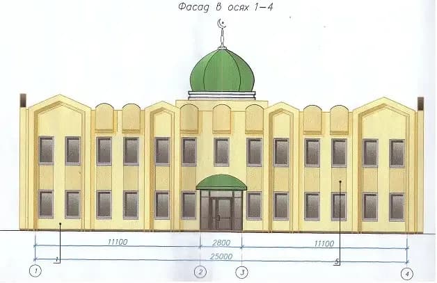 Novy Urengoy Central Mosque, drawing 1