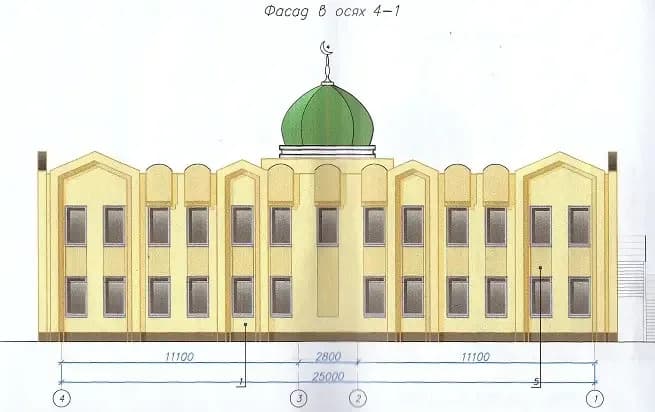 Novy Urengoy Central Mosque, drawing 2