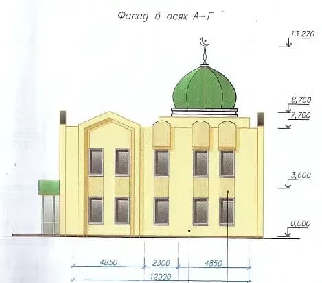 Novy Urengoy Central Mosque, drawing 3