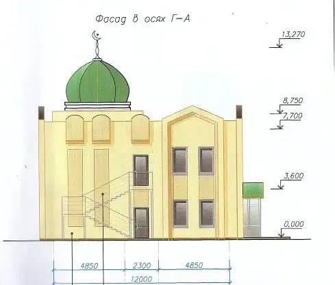 Novy Urengoy Central Mosque, drawing 4