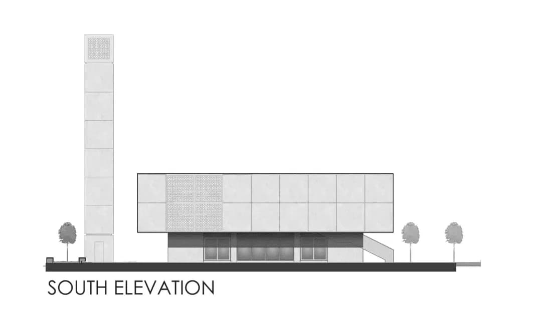 Pakistan Navy-Karachi Mosque (Um Saleh Mosque), drawing 4