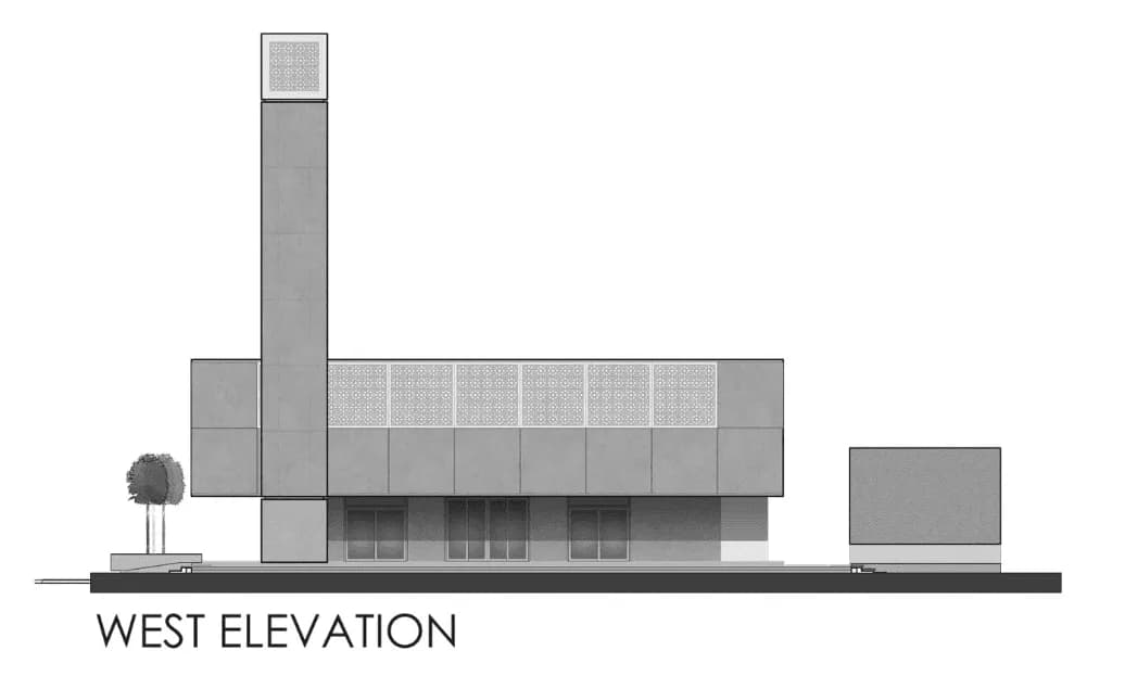 Pakistan Navy-Karachi Mosque (Um Saleh Mosque), drawing 6