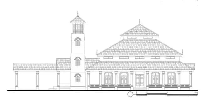 Paloh Mosque, drawing 3