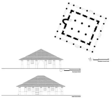 Pengkalan Kakap Old Mosque (Stone Mosque), drawing 1