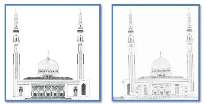 Emir Abdelkader Mosque, Constantine, drawing 2