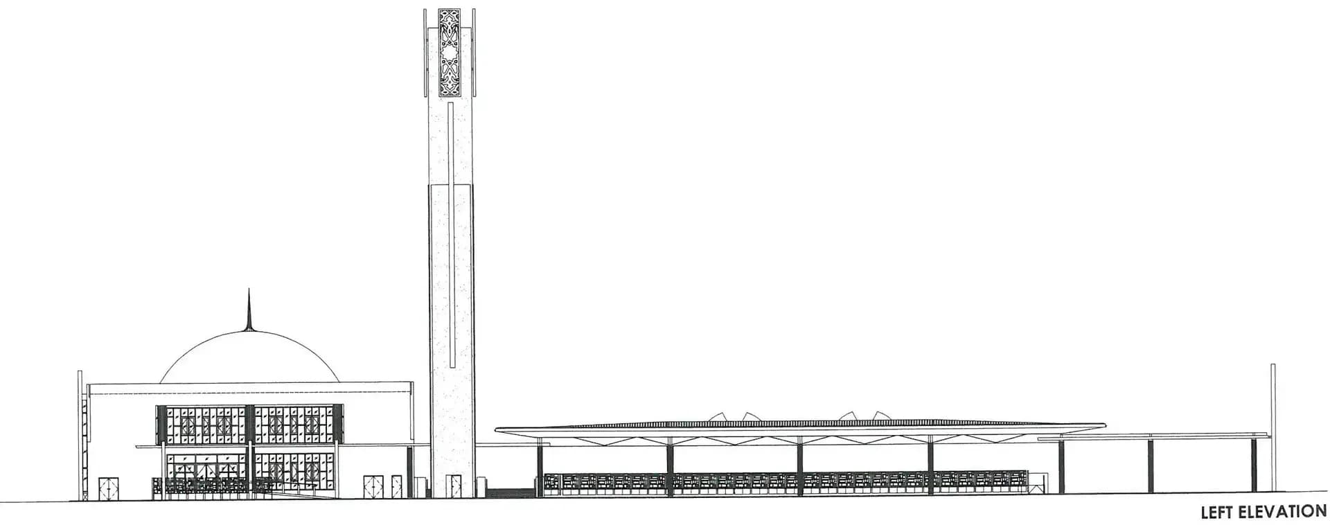 Puncak Alam Mosque, drawing 5