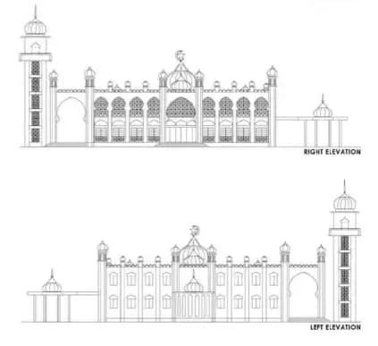 Raya Tawau Mosque, drawing 2