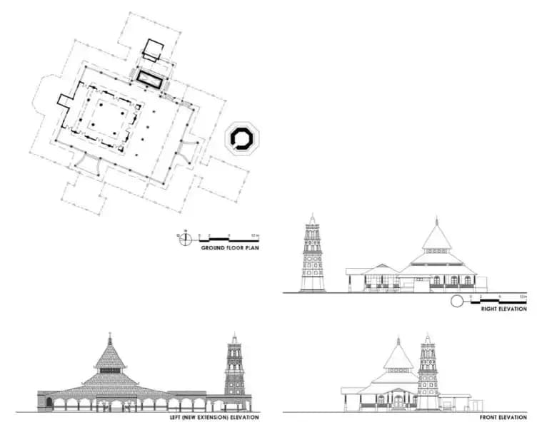 Seremban Jamek Mosque, drawing 2