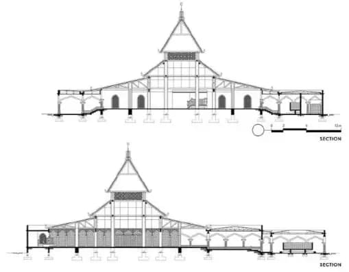 Seremban Jamek Mosque, drawing 3