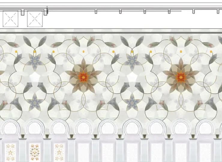 Sheikh Zayed Grand Mosque, Abu Dhabi, drawing 1