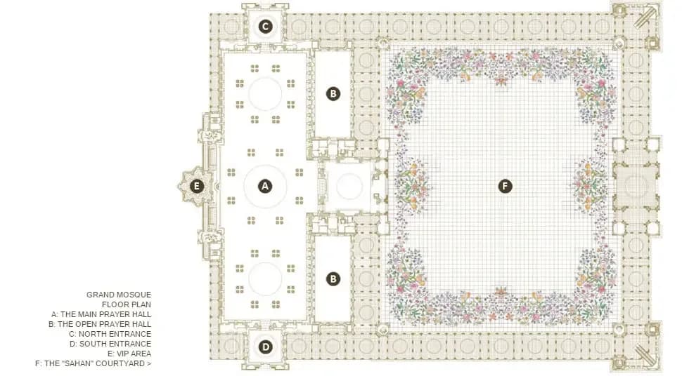 Sheikh Zayed Grand Mosque, Abu Dhabi, drawing 3