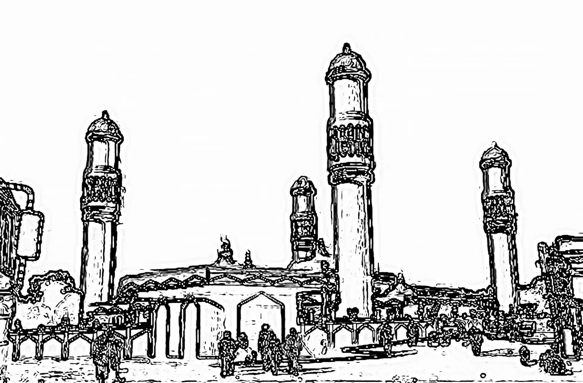 Sultan Bello Mosque, drawing 1