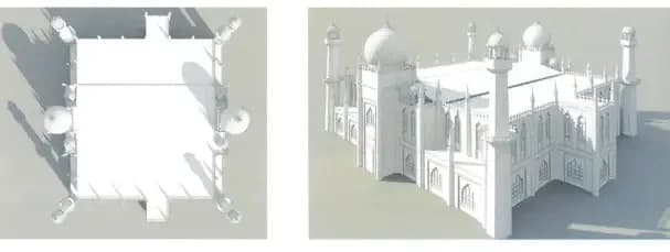 Sultan Mosque, drawing 1