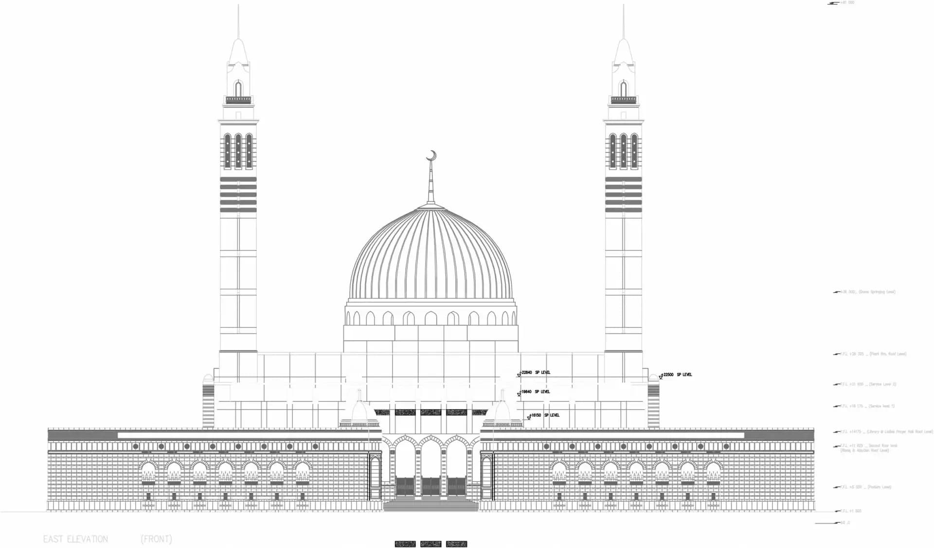 Sultan Qaboos Mosque, Nizwa, drawing 2