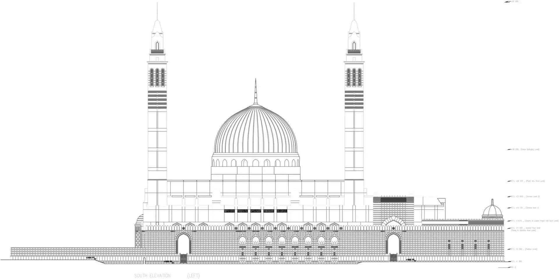 Sultan Qaboos Mosque, Nizwa, drawing 3