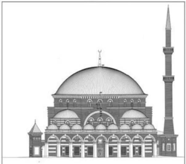 Western Mosque (Ayasofya Mosque, Amsterdam), drawing 2