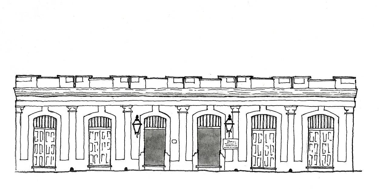 Abdallah Mosque (Mezquita Abdallah), drawing 1